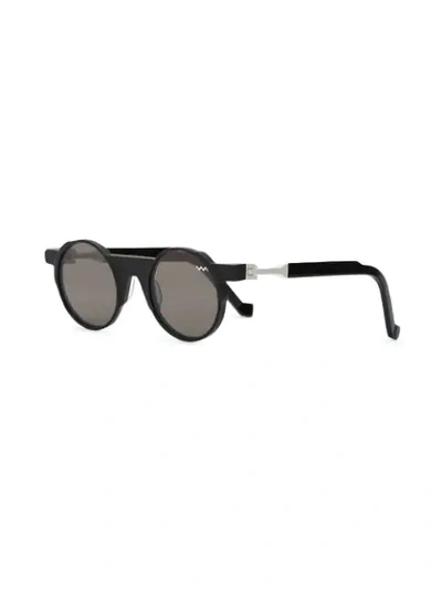 Shop Vava Round Framed Sunglasses In Black