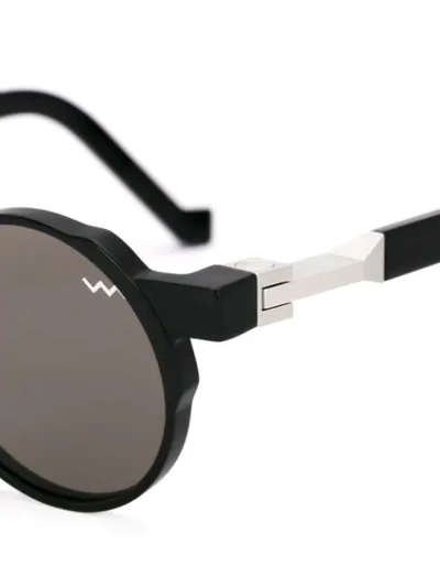 Shop Vava Round Framed Sunglasses In Black