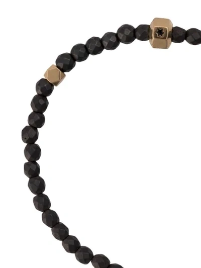 Shop Luis Morais Faceted Bead Bracelet In Black