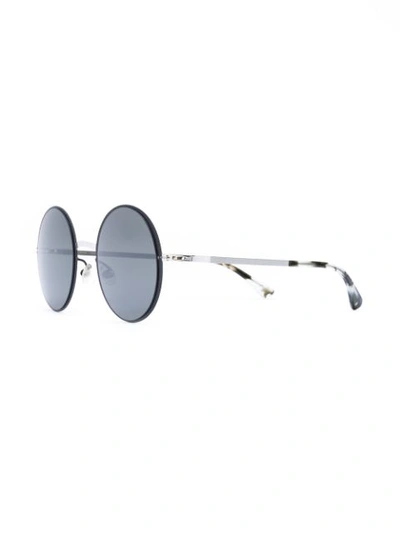 Shop Mykita Round Frame Sunglasses - Black