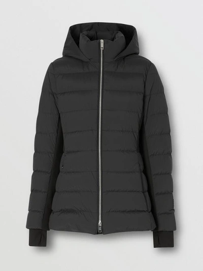 Shop Burberry Hooded Puffer Jacket In Black