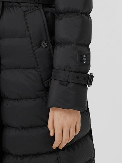 Shop Burberry Detachable Hood Down-filled Coat In Black