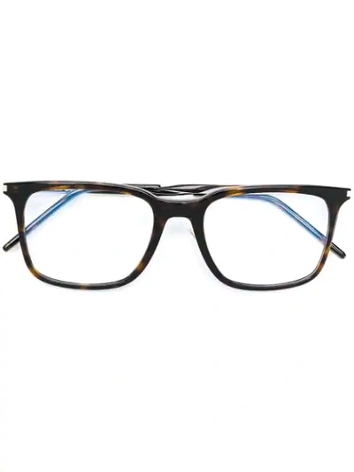 SAINT LAURENT EYEWEAR CLASSIC SL 263 EYEGLASSES - 棕色