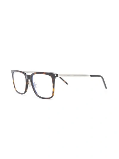 SAINT LAURENT EYEWEAR CLASSIC SL 263 EYEGLASSES - 棕色