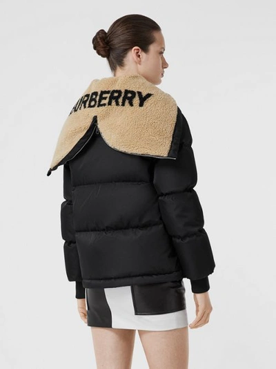Shop Burberry Logo Detail Econyl® Puffer Jacket In Black