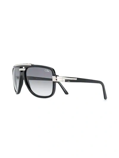 Shop Cazal Pilot-frame Sunglasses In Black