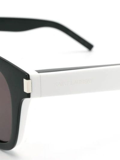 Shop Saint Laurent Classic Sl 51 Sunglasses In White