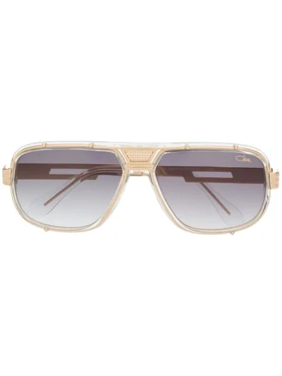 Shop Cazal Pilot-frame Sunglasses In Gold