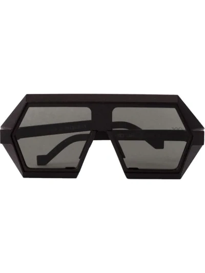 Shop Vava Red Label Oversized Sunglasses - Schwarz In Black