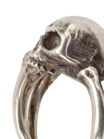 Shop Werkstatt:münchen Skull Ring In Silver