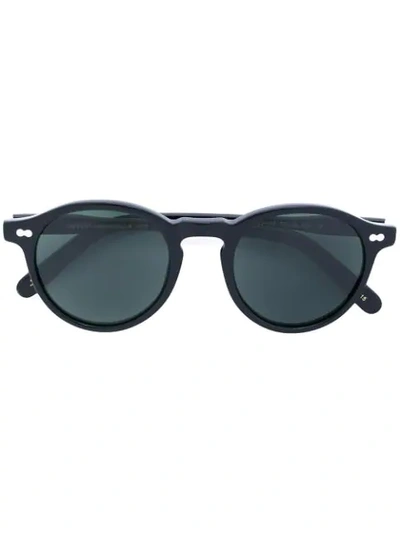 Moscot Matte Round Frame Sunglasses In Black