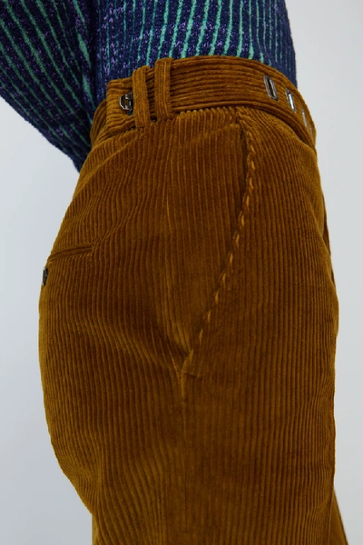 Shop Acne Studios Corduroy Trousers Oil Yellow