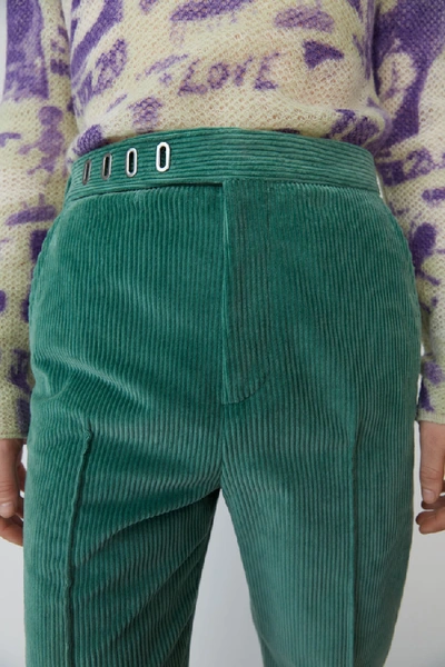 Shop Acne Studios Corduroy Trousers Dusty Green