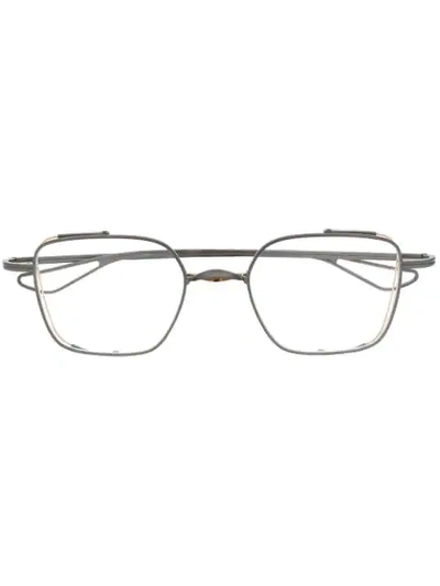 Shop Dita Eyewear Square Frame Optical Glasses In 银色