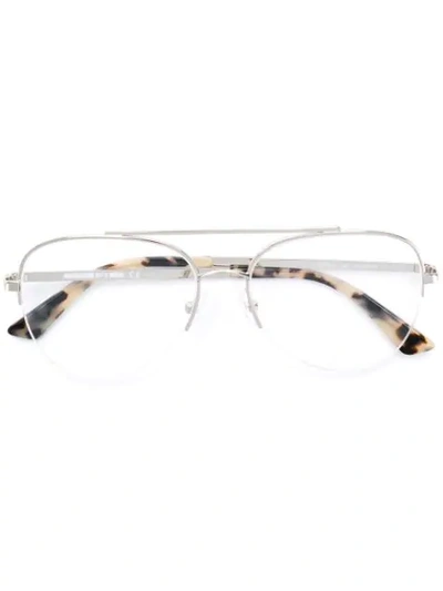 Shop Mcq By Alexander Mcqueen Cat Eye Glasses In Metallic