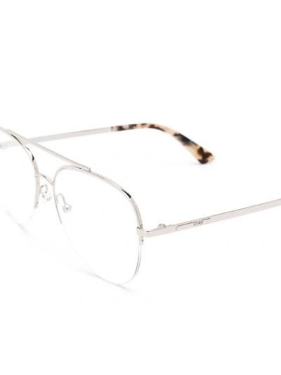 Shop Mcq By Alexander Mcqueen Cat Eye Glasses In Metallic