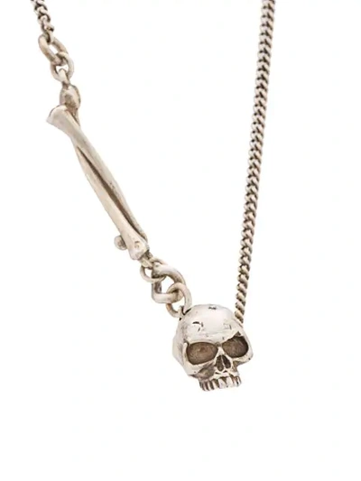 Shop Werkstatt:münchen Skull Necklace In Metallic
