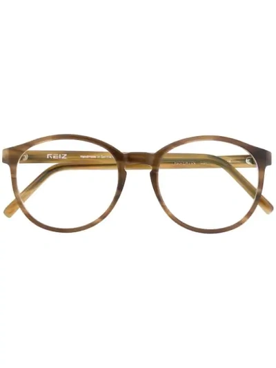 Shop Reiz Round Frame Glasses In 大地色