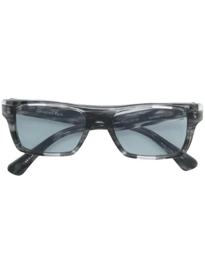 Shop Christian Roth Square Frame Sunglasses In Grey