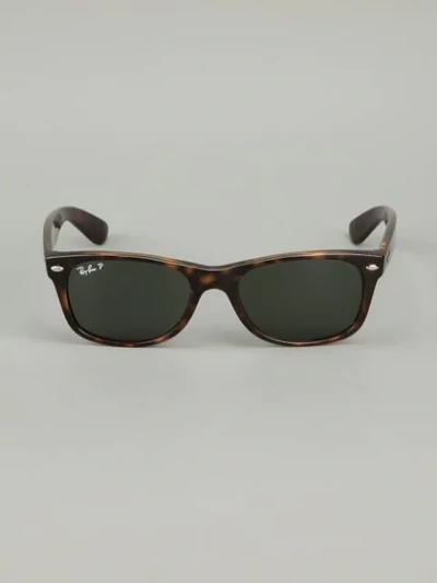 Ray Ban New Wayfarer Rectangle-frame Sunglasses In Braun