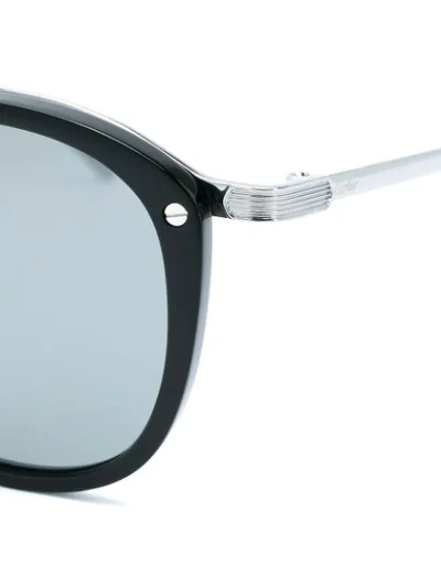 Shop Cartier C Décor Round-frame Sunglasses In Black
