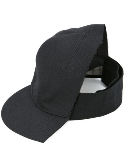 Shop Yohji Yamamoto Half Cap In Black