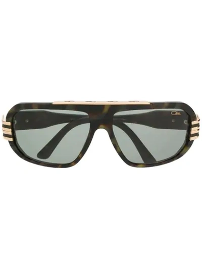 Shop Cazal Aviator Sunglasses In Brown