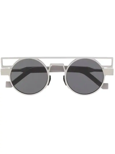 Shop Vava Round Frame Sunglasses In Silver