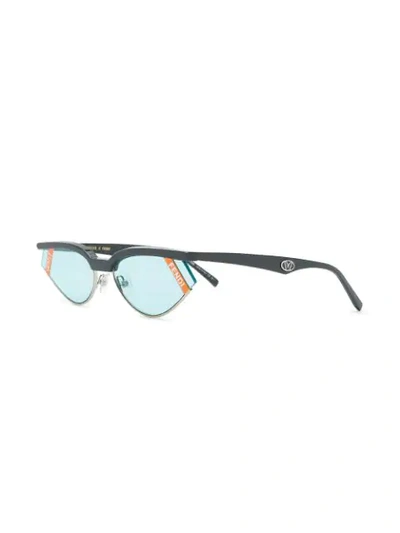 Shop Fendi Gentle Sunglasses In Grey
