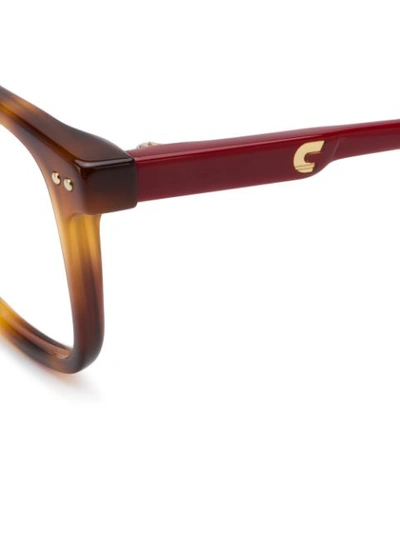 Shop Carrera Rectangular Shaped Glasses In Red