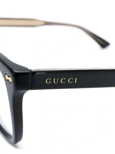 Shop Gucci Square Shaped Glasses In Black