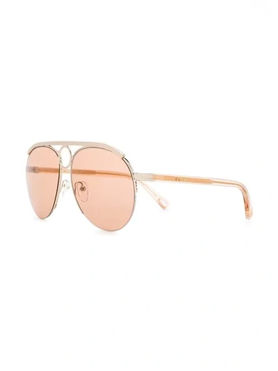 Shop Chloé Pilot-frame Tinted Sunglasses In Neutrals