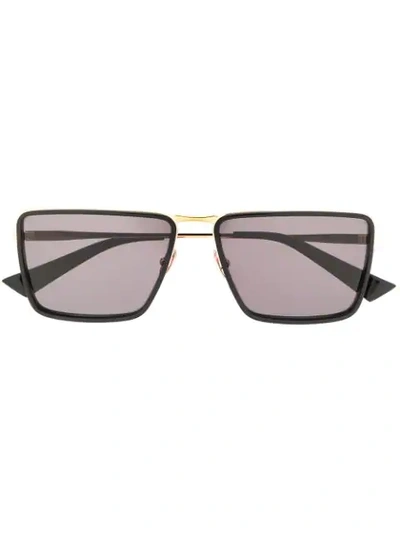 Shop Christian Roth Oversized Square Frame Sunglasses In Black
