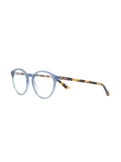 Shop Dior Montaigne 53 Glasses In Blue