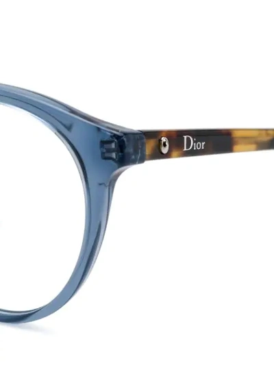 Shop Dior Montaigne 53 Glasses In Blue