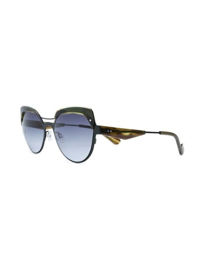 Shop Anne & Valentin Slam Sunglasses In Brown