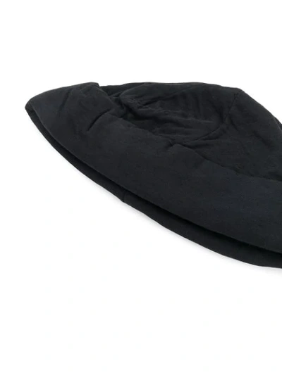 Shop Thom Krom Turn-up Cotton Beanie In Black