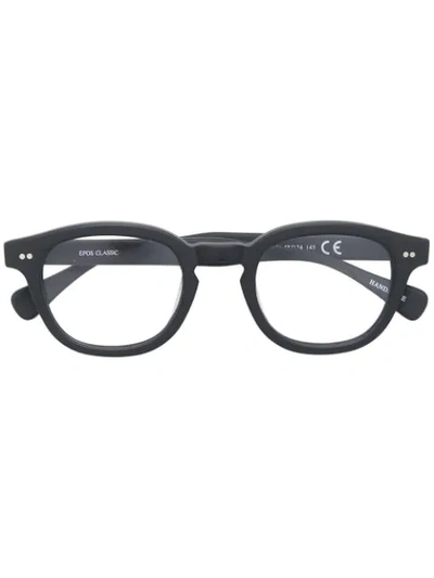 Shop Epos Bronte Square Frame Glasses In Black