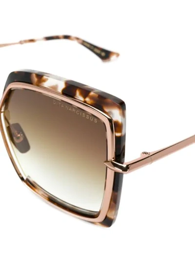 Shop Dita Eyewear Oversized Square Sunglasses In Brown
