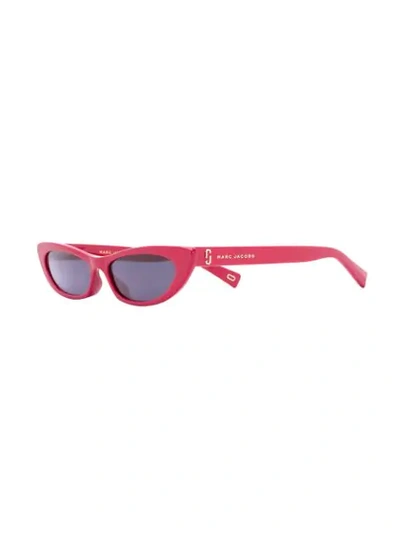 Shop Marc Jacobs Cat-eye Shaped Sunglasses In Red