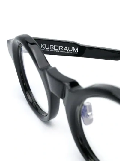 Shop Kuboraum Round Shaped Glasses In Bs Black