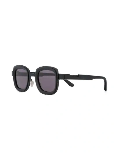 Shop Kuboraum Bold Frame Sunglasses In Black