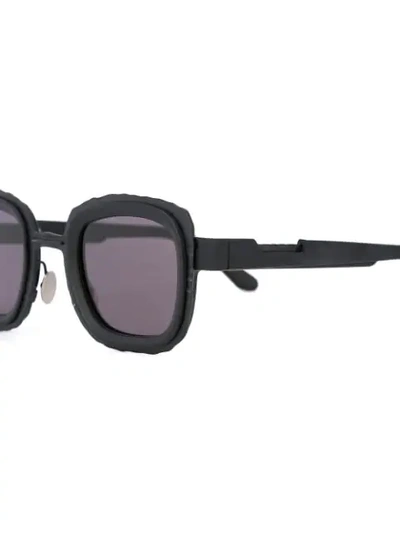 Shop Kuboraum Bold Frame Sunglasses In Black