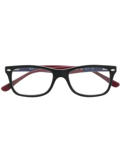 Ray Ban Square Frame Glasses In 黑色
