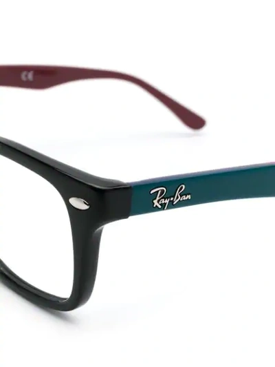 Ray Ban Square Frame Glasses In 黑色