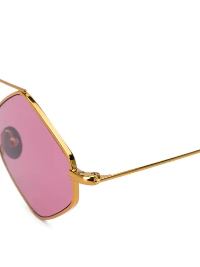 Shop Spektre Asymmetric Frame Sunglasses In Gold