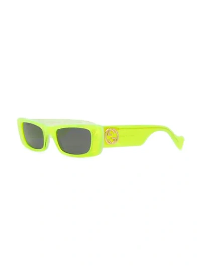 Shop Gucci Gg0516s Rectangular Frame Sunglasses In Yellow