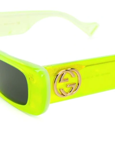 Shop Gucci Gg0516s Rectangular Frame Sunglasses In Yellow