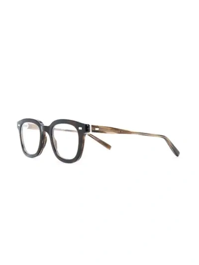 Shop Eyevan7285 Tortoiseshell-effect Square Glasses In Brown