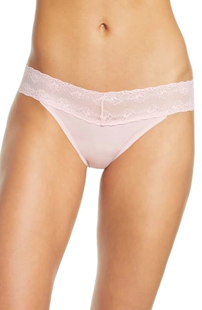 Shop Natori Bliss Perfection Thong In Coral Blush